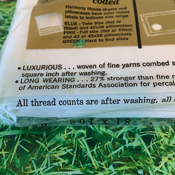 Vintage Sears full bed size sheet 81 X 108, White, new in packaging - Picture 4 of 6